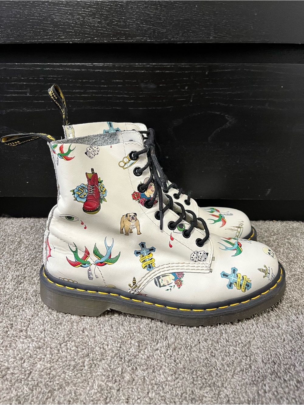Dr. Martens Limited Edition Tattoo Print Boots size 9L/8M